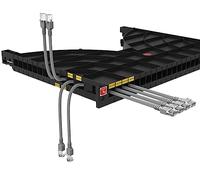 TECHLY Professional 367713 - Estantería de gestión de cables en rack de 19", 24 puertas, P.600 mm, color negro