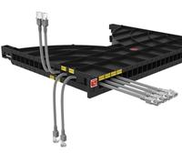 TECHLY Professional 367737 - Estantería de gestión de cables en rack de 19 pulgadas, 24 puertas, P.1000 mm, color negro