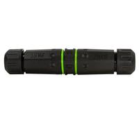 Techly Professional 368642 - Conector de Fibra óptica LC/APC dúplex Impermeable IP68 con Dos prensacables Negro/Verde