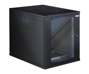 Techly Professional 369175 Armario Rack de 19 pulgadas de pared 13U P 800 mm L 600 mm puerta cristal negro negro