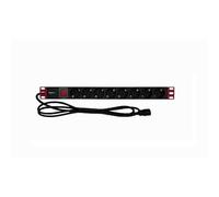 Techly Rack Power Strip 19inch 1U 8 Places Schuko C14 2m