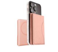 TECHMADE ETRES Smart Wallet Classic Saffiano - Cartera MagSafe RFID para hombre y mujer, delgada, elegante, con bolsillo para dinero en efectivo, compatible con iPhone, Rosa