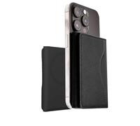 TECHMADE ETRES Smart Wallet Classic Saffiano - Cartera MagSafe RFID para hombre y mujer, delgada, elegante, con bolsillo para dinero en efectivo, compatible con iPhone, Negro