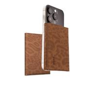 TECHMADE ETRES Wallet Flat Animalier - Cartera de mujer Slim Leopardato, RFID, ultra delgada, tarjetero compacto, bolsillo para dinero, marrón