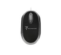 TECHMADE - Mini ratón óptico USB 800 dpi Negro