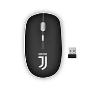 TECHMADE - Ratón inalámbrico Juventus | Diseño Oficial Equipo | Tecnología Inalámbrica | Sensor óptico preciso | Ergonómico y silencioso | Plug & Play, Negro, Plástico