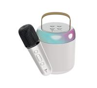 Techmade - Sistema de Karaoke Profesional | Altavoz Portátil con Sonido Claro | 1 Micrófono Inalámbrico | Conexión Rápida y Estable | Ideal para Fiestas y Exteriores, Blanco, Tamaño Único