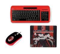 Techmade Teclado Multimedia USB Oficial AC Milan + Minimouse + Alfombrilla