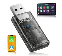 Technaxx Adaptador CarPlay Inalámbrico & Android Auto Inalámbrico - Conversión de Cableado a Inalámbrico, WiFi 2,4/5GHz & Bluetooth 4.2, Plug & Play con Adaptador USB-C y 90° - TX-346