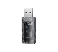 Technaxx Adaptador USB inalámbrico para CarPlay y Android Auto - Compatible con iPhone y Android, WiFi 2.4/5GHz, Bluetooth 4.2, USB-C + Adaptador 90°, Plug & Play - TX-346