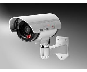 Technaxx Alemania Cámara de Seguridad Domo CCD CAM Interior Realista Falsa Vigilancia CCTV Rojo Intermitente Lente y Cable TX-18