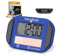 Technaxx Disco de estacionamiento Solar electrónico TX-337 - Reloj Digital de Aparcamiento para Coche con Sensor de Movimiento, Doble Pantalla y Carga Solar - Accesorio Inteligente para el vehículo