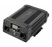 Technaxx Inversor Coche 12V a 230V Onda Sinusoidal Pura 3000W Potencia Continua 6000W Pico Convertidor de Voltaje con Pantalla LCD 2 Tomas Schuko USB-A QC 3.0 USB-C para Camping Autocaravana TE23