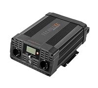 Technaxx Inversor de coche con pantalla LC de 12 a 230 V de onda sinusoidal pura, inversor de coche certificado por TÜV Rheinland con 2 conectores Schuko y 2 puertos USB, potencia de 2000 W/4000 W (pico), convertidor de tensión TE22