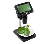 Technaxx Microscopio Digital con Aumento 50x, Pantalla IPS de 4,3 Pulgadas, 8 Leds, Grabación de Foto y Vídeo, Conexión USB para PC, Microscopio Portátil para Monedas, Electrónica y Plantas - TX-277