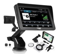 Technaxx Monitor CarPlay&Android Auto Inalámbrico con Radio Dab - Pantalla Táctil de 7 Pulgadas para Coche, Bluetooth 5.0, Transmisión de Audio FM&AUX, Radio Digital, Soporte para Parabrisas - TX-361