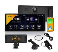Technaxx Pantalla CarPlay&Android Auto Inalámbrica de 10,26 Pulgadas con Dashcam - Pantalla Autoradio Portátil con Cámara Full HD, Bluetooth 5.0, Transmisión AUX y FM, Pantalla Táctil - TX-367