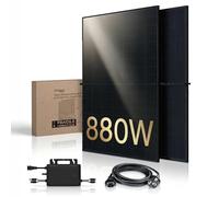 Technaxx Planta Solar Bifacial para Balcón 800W WiFi - 2×440W paneles solares bifaciales monocristalinos, micro inversor 800W, inyección a red 230V, para balcón, terraza y azotea - TX-354