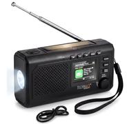 Technaxx Radio de Emergencia Dab+ Solar con manivela, Bluetooth TX-414 | Radio de emergencia con DAB+, FM, Bluetooth, panel solar, manivela, power bank, linterna LED con modo SOS y pantalla TFT