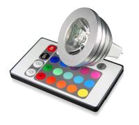 Technaxx RGB - Bombilla LED de varios colores con mando a distancia (12 V, 50/60 Hz, 4 W, A)