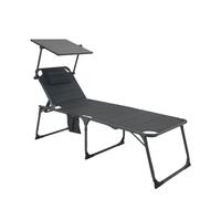 Technaxx TX-275, Tumbona Plegable con Parasol Solar de 20 W - Respaldo Ajustable, Capacidad de Carga de 120 kg, IP54, Puertos USB-A y USB-C - Tumbona inclinable para Camping y jardín al Aire Libre
