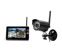 Technaxx TX-28 - Sistema de vigilancia (Pantalla de 7'', Sensor CMOS, visón Nocturna, RCA, USB), Negro