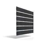 Technaxx Valla solar bifacial 480W - 6x 80W paneles solares monocristalinos PERC para vallas 2,5m - Pantalla de privacidad & energía solar - Kit de ampliación 480W - 17,5% eficiencia - TX-357