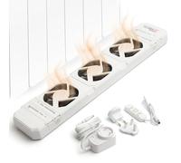 Technaxx TX-302, ventilador de radiador de bajo consumo para radiadores y convectores de 50-70 cm - Silencioso, encendido/apagado automático con sensor de temperatura, bajo consumo de energía