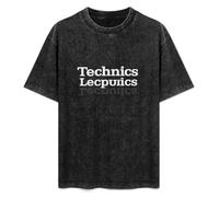 Technics DJ 1200 Turntable Music House Techno Electronic Hip Hop Mens Black T-Shirt L