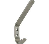 Technik Team HH.305020.20 Macoba - Gancho para sombrero, curvado, altura 165 mm, acero inoxidable cepillado, color plateado