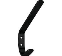 Technik Team Macoba - Ganchos para Colgar, Gancho de Pared para Sombreros (25 x 141 mm, Hierro Mate y Negro)