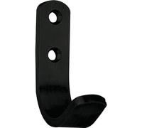 Technik Team Perchero Macoba ancho 18 mm, altura 66,5 mm, gancho de pared para atornillar, perchero individual, hierro negro mate
