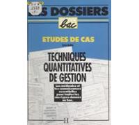 Techniques Quantitatives De Gestion (ebook)