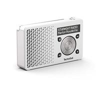 TechniSat DIGITRADIO 1 - Radio Dab+ Portátil con Batería Recargable (Dab, FM, Altavoz, Conexión para Auriculares, Memoria de Favoritos, Pantalla OLED, Pequeña, 1 Vatio RMS) Plata/Blanco