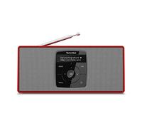 TechniSat DIGITRADIO 2 S - Radio estéreo portátil con Dab y batería (Dab+, FM, transmisión de Audio por Bluetooth, Pantalla OLED, Conector para Auriculares, estéreo 2 W RMS) Rojo-Plata