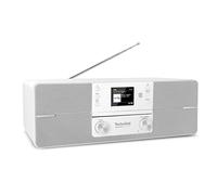 TechniSat DIGITRADIO 371 CD IR - Radio estéreo por Internet (Dab+, FM, Reproductor de CD,WLAN, transmisión de Audio por Bluetooth, Pantalla a Color, USB, AUX,conexión de Auriculares,10 vatios) Blanco