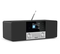 TechniSat DIGITRADIO 4 C - Radio Digital estéreo (Dab+, FM, streaming de Audio por Bluetooth, Salida para Auriculares, Entrada AUX, Despertador, Pantalla OLED, 20 vatios RMS, Altavoces Elac) Negro