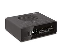 TechniSat DIGITRADIO 51 - DAB+ Radiodespertador, recepción de emisoras DAB y FM, reloj, despertador con alarma dual ajustable, pantalla atenuable y entrada para auriculares, negro