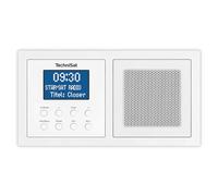 TechniSat DIGITRADIO UP 1 - Radio Dab+ Empotrable para su Instalación en Enchufes Dobles (Dab, FM, Bluetooth, Pantalla LCD Regulable, Despertador, Temporizador para Dormir, 2 Vatios RMS) Blanco