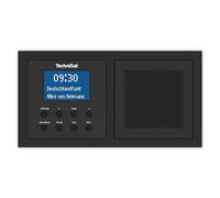 TechniSat DIGITRADIO UP 1 - Radio Dab+ Empotrable para su Instalación en Enchufes Dobles (Dab, FM, Bluetooth, Pantalla LCD Regulable, Despertador, Temporizador para Dormir, 2 Vatios RMS) Negro