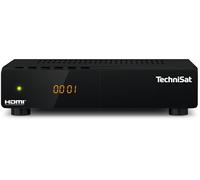 TechniSat HD-S 210 - Receptor de satélite HD compacto (DVB-S/S2, HDMI, reproductor multimedia USB, transmisor preinstalado, temporizador, mando a distancia), color negro