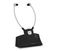 TechniSat STEREOMAN ISI 3 - Auriculares inalámbricos estéreo para televisores y Equipos de música con Base de Carga, Color Negro