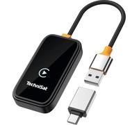 TechniSat TECHNICAST 100 - Adaptador inalámbrico para Coche Android y | Adecuado a partir de iOS 10 o Android 11, Bluetooth V5.4, Plug & Play, conexión estable, sin demora