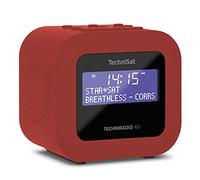 TechniSat TECHNIRADIO 40 - Dab+ Radio Despertador (Dab, UKW, Despertador con Dos Tiempos de Despertador Ajustables, Sleeptimer, función Snooze, Pantalla LCD Regulable, función de Carga USB) Rojo
