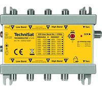 TechniSat TechniRouter 5/1 x 16 Distribución de un satélite (4 multiconmutadores) sobre un Cable Cuerda para 16 participantes, Plata de Amarillo