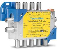 TechniSat TECHNISWITCH 5/8 Mini - Multiconmutador, Distribuidor de satélite para hasta 8 usuarios, Capaz de Cubrir hasta 100 m de Distancia, Incluye transmisión de señal DOCSIS