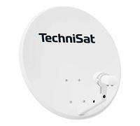 TechniSat TECHNITENNE 60 - Antena parabólica para 2 participantes, Conjunto Completo de Plato satelital Digital de 60 cm, Antena con Soporte para mástil y Receptor Universal-Twin-LNB, Gris Claro