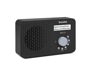 TechniSat Viola 200 - Radio portátil Dab+/FM (con Pantalla LCD, Antena telescópica, Memoria de Favoritos, Salida para Auriculares, Funcionamiento con Red y Pilas, Altavoz Mono, RDS, PLL) Negro