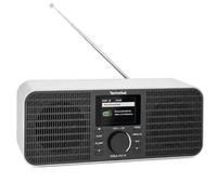 TechniSat Viola 350 IR - Radio estéreo por Internet con Dab+ y FM | Streaming de audio Bluetooth, 16 W (RMS), pantalla a color de 2,4" regulable, AUX in, conexión para auriculares, Plateado