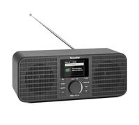 TechniSat Viola 350 IR - Radio estéreo por Internet con Dab+ y FM | Streaming de audio Bluetooth, 16 W (RMS), pantalla a color de 2,4" regulable, entrada AUX, conexión para auriculares, Negro